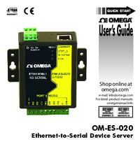 Thumbnail of document Manual - OM-ES-020 Ethernet to Serial Device Server 10/100Base